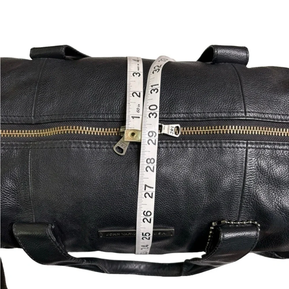 John Varvatos Dark Leather Duffel Bag - Picture 11 of 15